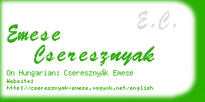 emese cseresznyak business card